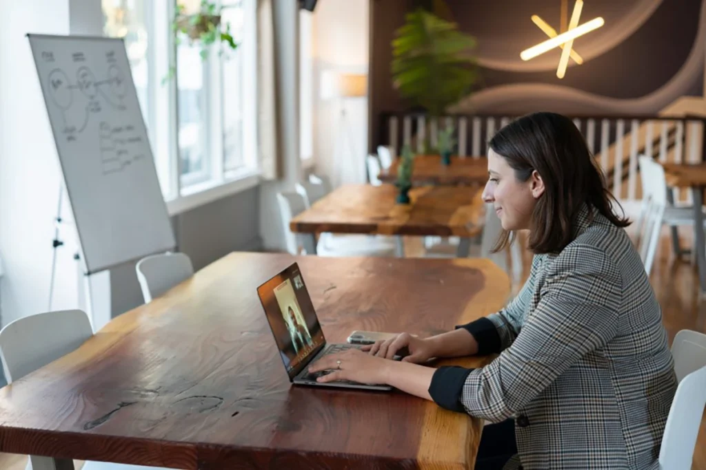 Woman working on an employee retention strategy.