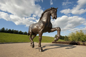 A horse statue in Grand Rapids park