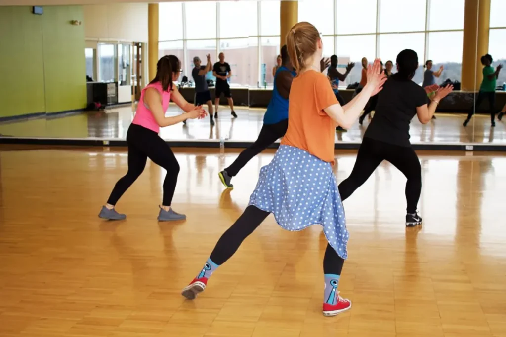 Dancing to showcase core exercises for seniors.