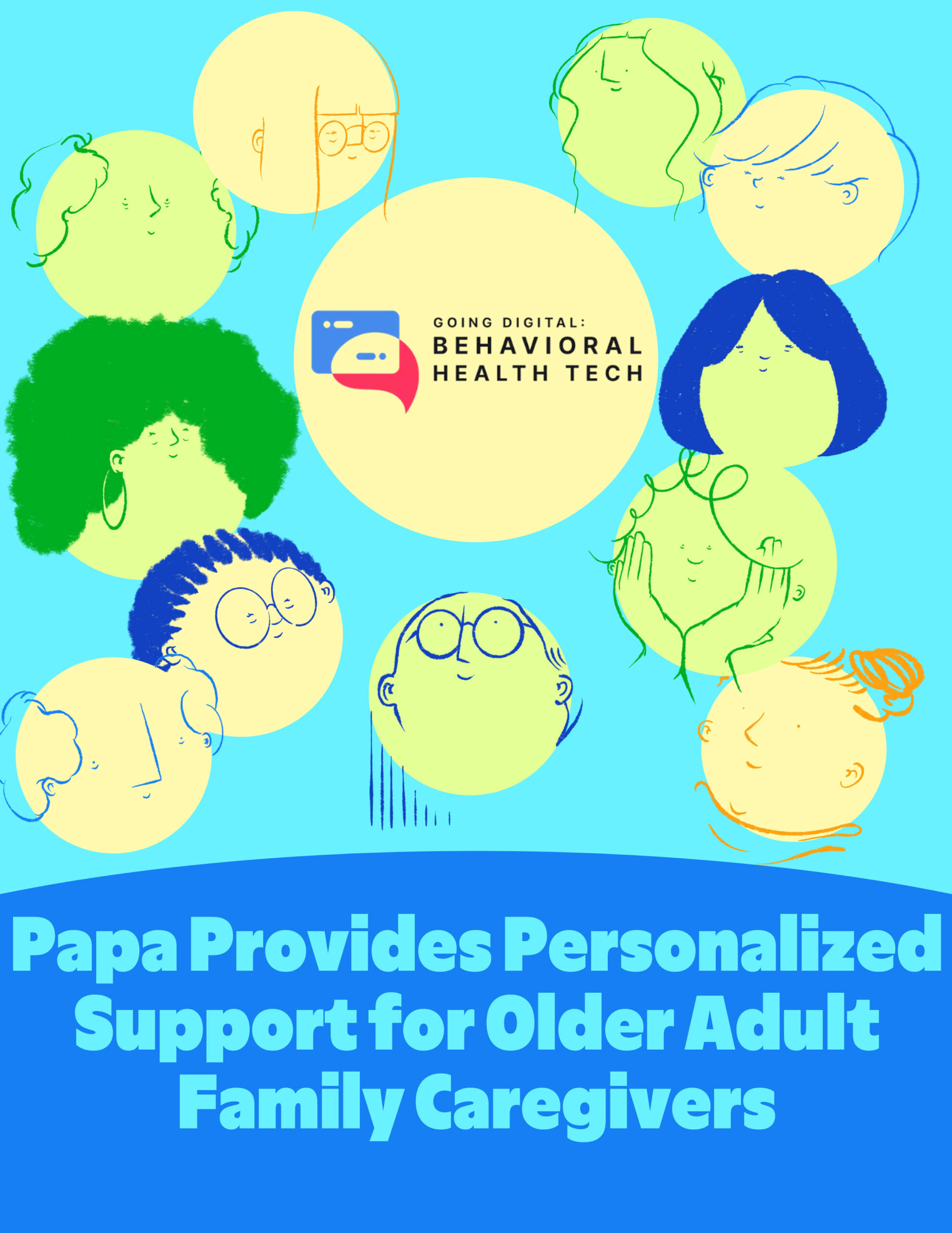 Papa provides personalized support for older adult family caregivers infographic.